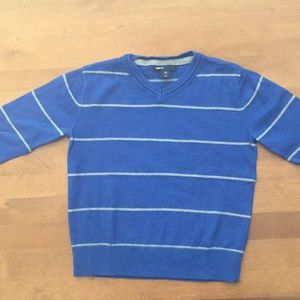 Gap sweater- boys XS (4-5) - royal blue & grey.